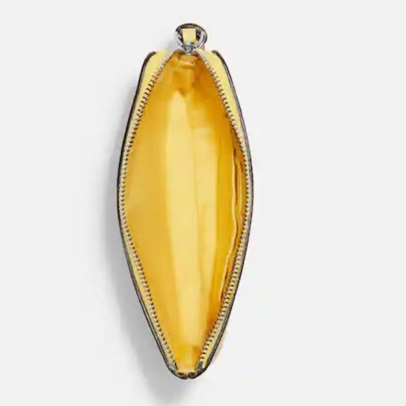 Coach Corner Zip Wristlet With Mystical Floral Print Silver/Yellow Multi - Picture 7 of 7